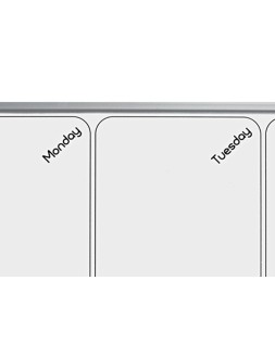 Planificador semanal nobo magnetico + tablero corcho horizontal con marco de aluminio 585x190 mm