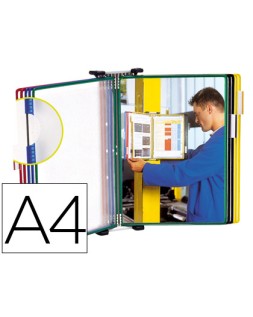 Portacatalogo de pared metalico djois con 10 fundas din a4 colores surtidos