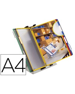 Portacatalogo sobremesa pvc djois con 10 fundas din a4 colores surtidos