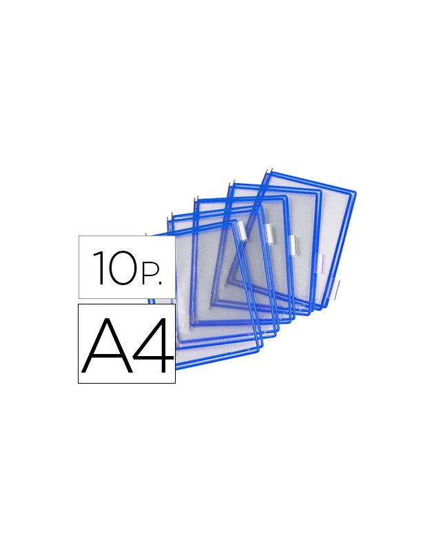 Funda para portacatalogo djois din a4 color azul pack de 10 unidades