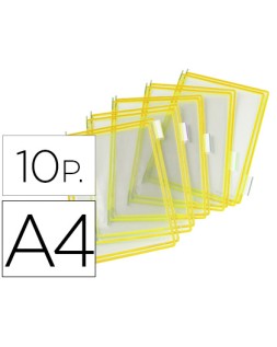 Funda para portacatalogo djois din a4 color amarillo pack de 10 unidades