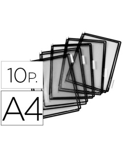 Funda para portacatalogo djois din a4 color negro pack de 10 unidades