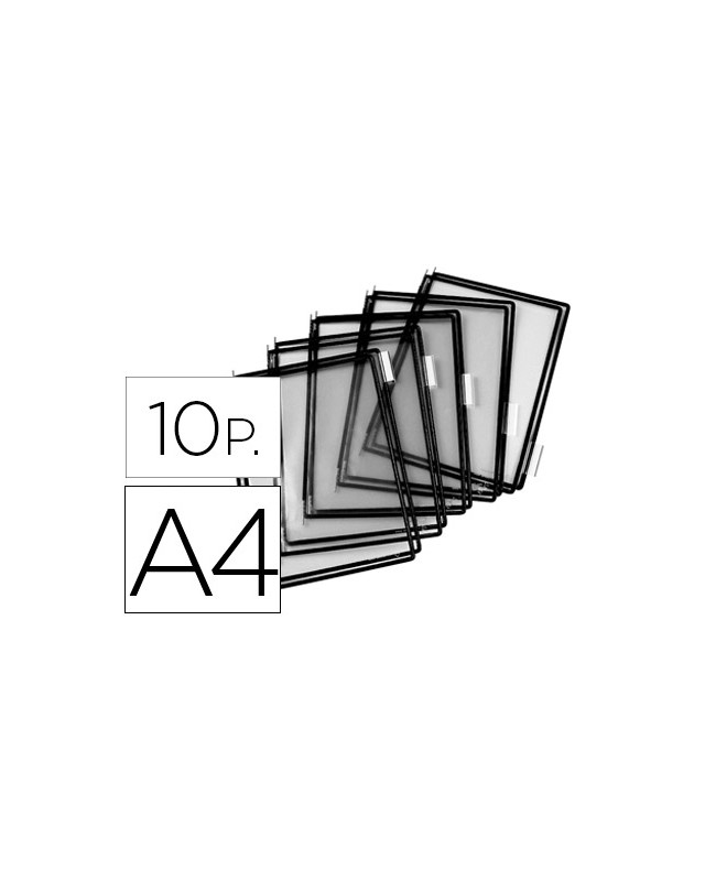 Funda para portacatalogo djois din a4 color negro pack de 10 unidades