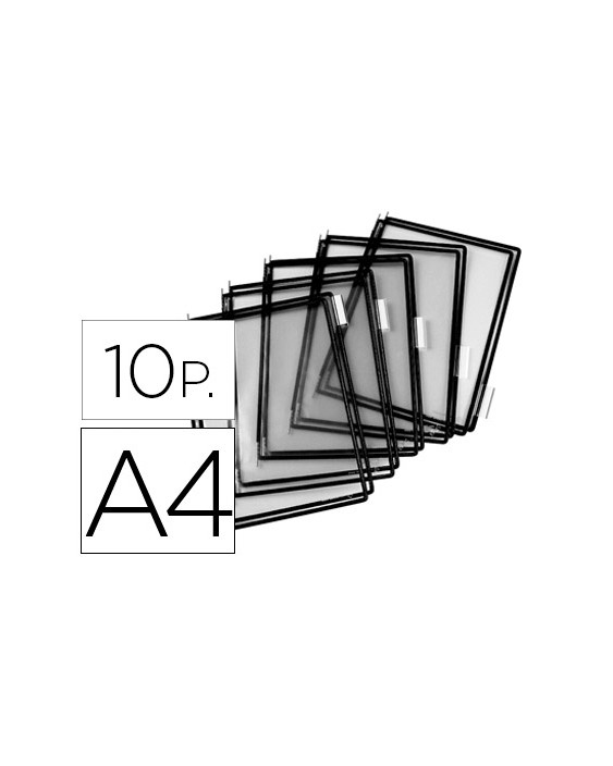 Funda para portacatalogo djois din a4 color negro pack de 10 unidades