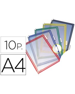 Funda para portacatalogo djois din a4 colores surtidos pack de 10 unidades