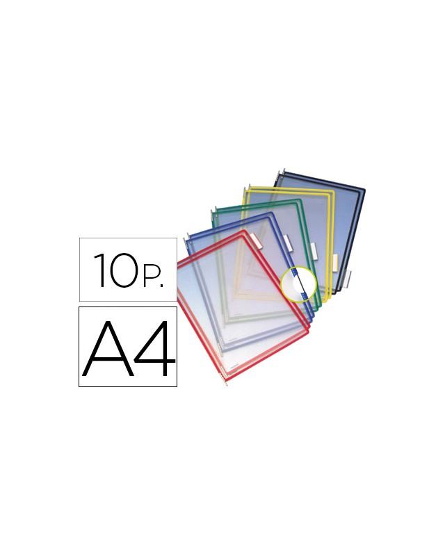 Funda para portacatalogo djois din a4 colores surtidos pack de 10 unidades