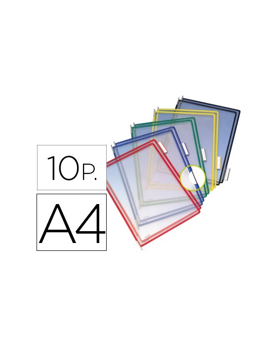 Funda para portacatalogo djois din a4 colores surtidos pack de 10 unidades