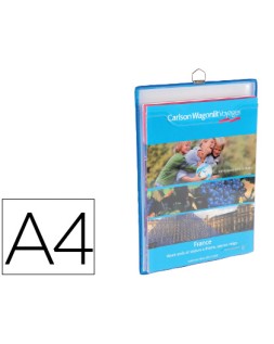Funda para colgar djois din a4 anilla metalica formato vertical pack de 5 5 unidades color azul