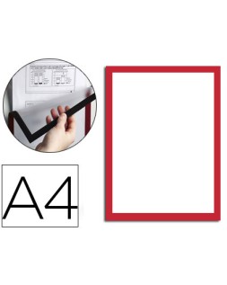 Marco porta anuncios durable magnetic0 din a4 removible para informacion de seguridad pack 5 unidades