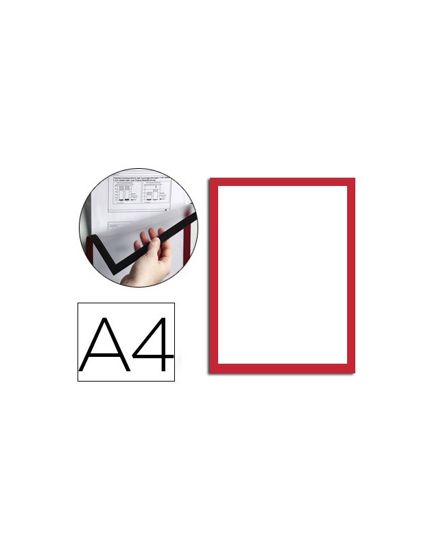 Marco porta anuncios durable magnetic0 din a4 removible para informacion de seguridad pack 5 unidades