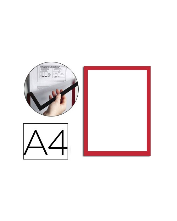 Marco porta anuncios durable magnetic0 din a4 removible para informacion de seguridad pack 5 unidades