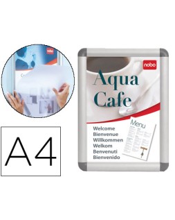Marco porta anuncios nobo clipdown din a4 marco de aluminio con cantoneras 24,8x37x1,7 cm