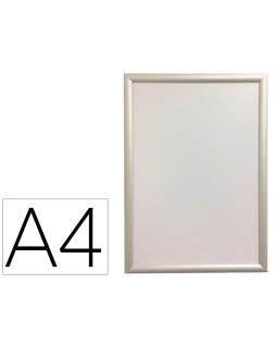 Marco porta anuncios q-connect din a4 marco de aluminio 24x32,7x1,2 cm