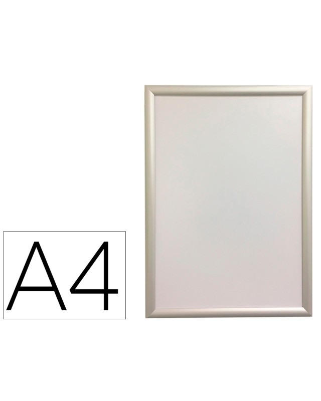 Marco porta anuncios q-connect din a4 marco de aluminio 24x32,7x1,2 cm