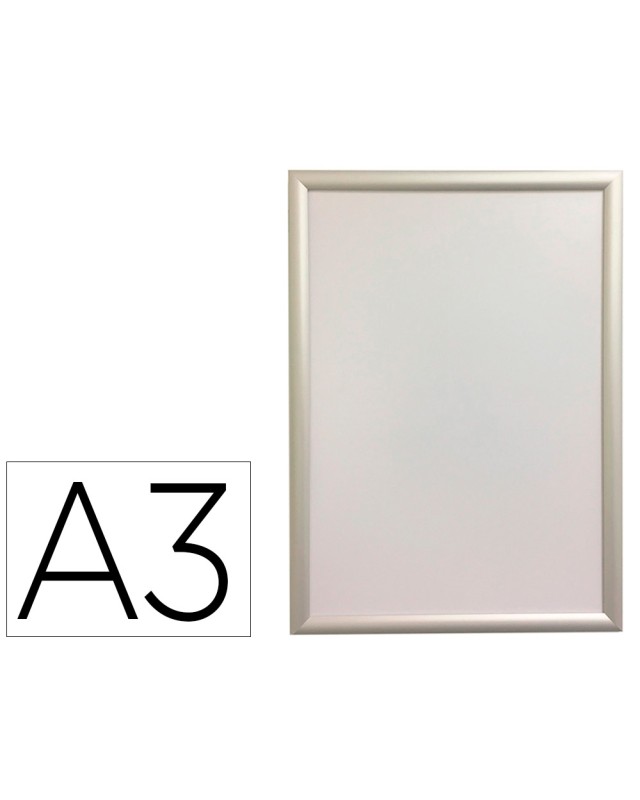 Marco porta anuncios q-connect din a3 marco de aluminio 32,7x45x1,2 cm