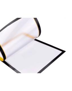 Marco porta anuncios liderpapel magnetico din a4 dorso adhesivo removible color amarillo