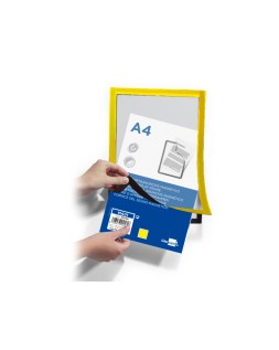 Marco porta anuncios liderpapel magnetico din a4 dorso adhesivo removible color amarillo