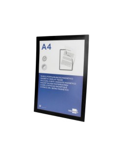 Marco porta anuncios liderpapel magnetico din a4 dorso adhesivo removible color negro