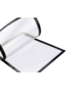 Marco porta anuncios liderpapel magnetico din a4 dorso adhesivo removible color negro