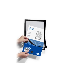 Marco porta anuncios liderpapel magnetico din a4 dorso adhesivo removible color negro
