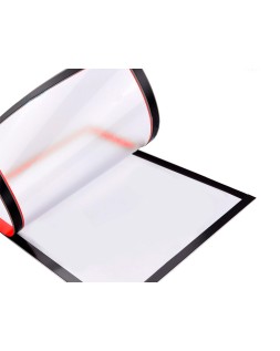 Marco porta anuncios liderpapel magnetico din a4 dorso adhesivo removible color rojo