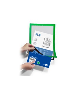 Marco porta anuncios liderpapel magnetico din a4 dorso adhesivo removible color verde