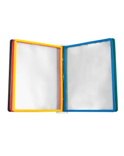 Portacatalogo de pared plastico liderpapel con 10 fundas din a4 colores surtidos