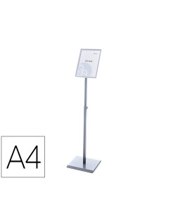 Expositor rocada de suelo magnetico rotativo 90 horizontal/vertical altura ajustable din a4