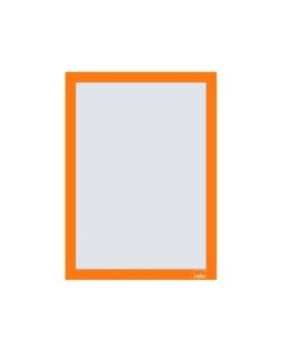 Marco porta anuncios nobo din a4 marco magnetico autoadhesivo color naranja pack de 2 unidades