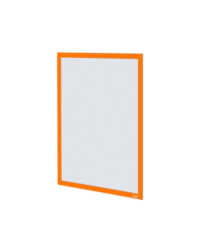 Marco porta anuncios nobo din a3 marco magnetico autoadhesivo color naranja pack de 2 unidades
