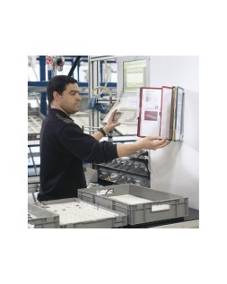 Portacatalogo de pared durable vario wall con 10 fundas din a4 colores surtidos