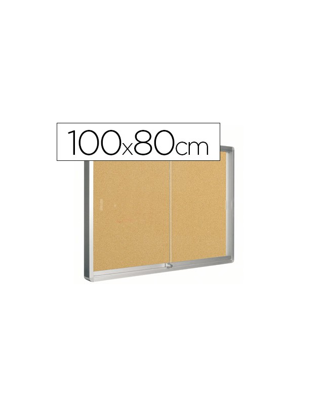 Vitrina de anuncios q-connect marco de aluminio 800 x 1000mm