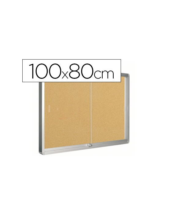 Vitrina de anuncios q-connect marco de aluminio 800 x 1000mm
