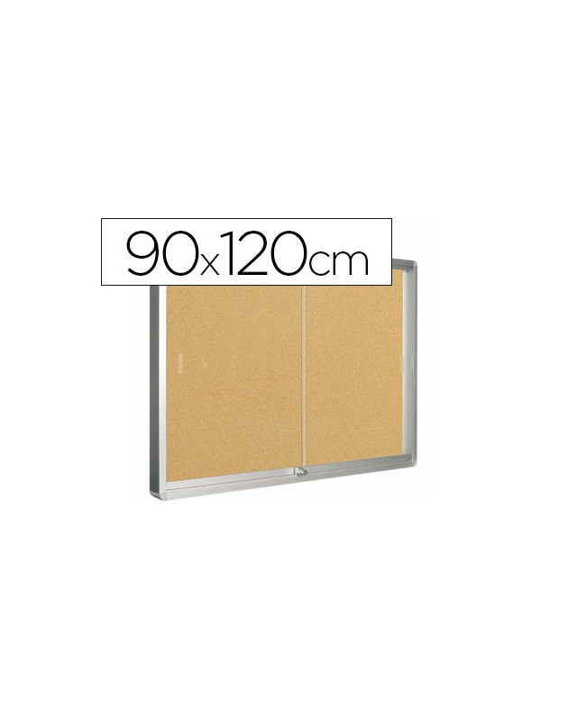 Vitrina de anuncios q-connect marco de aluminio 900 x 1200 mm