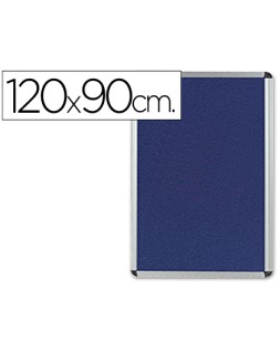 Tablero de anuncios q-connect mural grande fieltro azul 120x90 cm