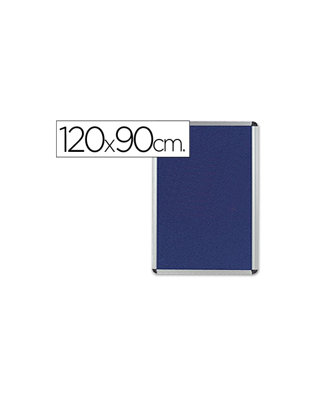 Tablero de anuncios q-connect mural grande fieltro azul 120x90 cm