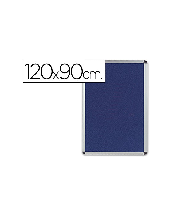 Tablero de anuncios q-connect mural grande fieltro azul 120x90 cm