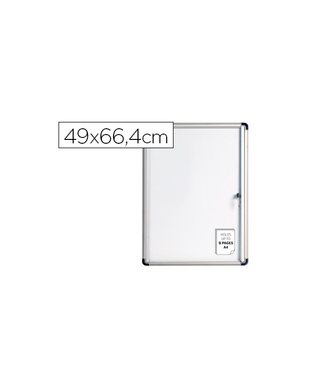 Vitrina de anuncios bi-office fondo magnetico extraplana de interior 490x664 mm