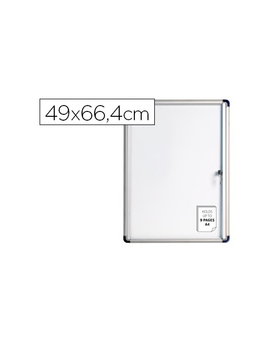 Vitrina de anuncios bi-office fondo magnetico extraplana de interior 490x664 mm