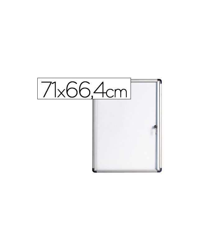 Vitrina de anuncios bi-office fondo magnetico extraplana de interior 710x664 mm