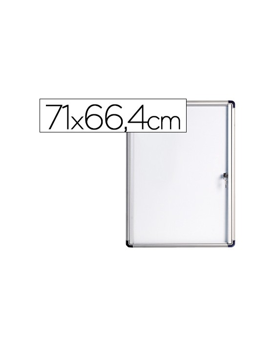 Vitrina de anuncios bi-office fondo magnetico extraplana de interior 710x664 mm