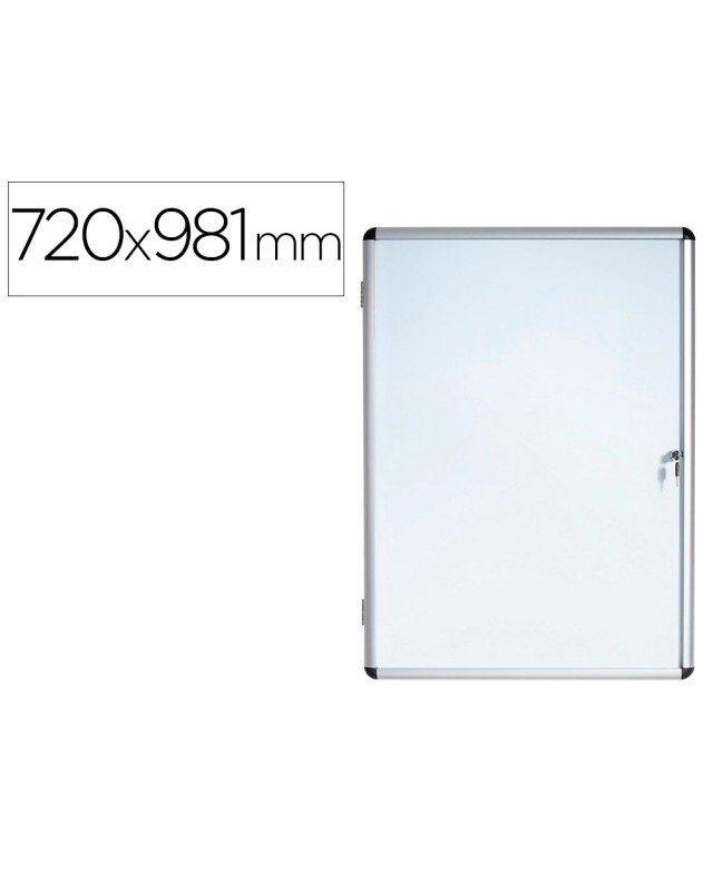 Vitrina de anuncios bi-office fondo magnetico extraplana de interior 720x981 mm