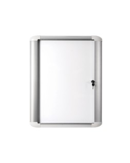 Vitrina de anuncio bi-office magnetica 816x995 mm para exterior con marco de aluminio y cerradura