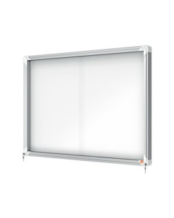 Vitrina de anuncios nobo premium plus magnetica con puerta corredera 8 x din a4 689x972x54 mm