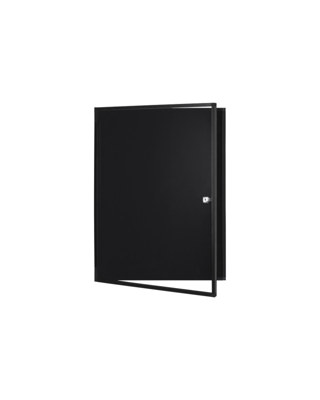 Vitrina de anuncios bi-office new gen magnetica acero lacado 6xa4 para interior color negro 696x636x36 mm