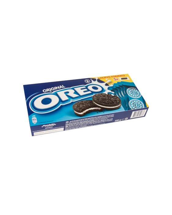 Galleta oreo original caja de 5 paquetes de 4 unidades 220 g