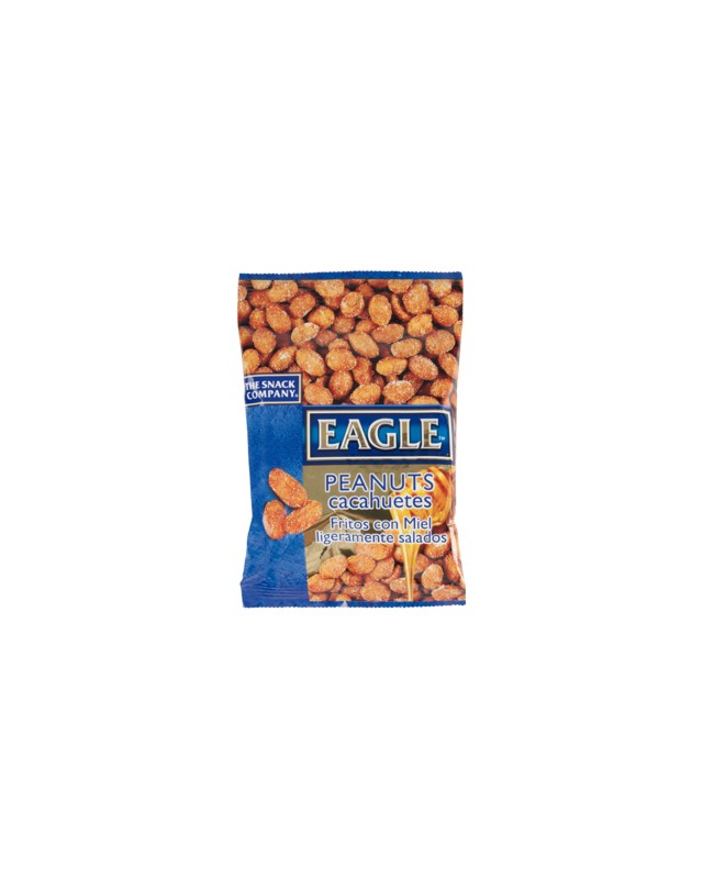 Cacahuetes fritos con miel eagle snacks ligeramente salados bolsa 90 g