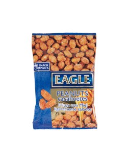 Cacahuetes fritos con miel eagle snacks ligeramente salados bolsa 90 g