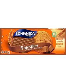 Galleta fontaneda digestive chocolate con leche fibra caja de 300 g