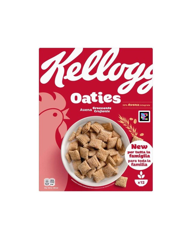 Cereales de desayuno kellogg oaties avena crujiente caja de 360 g